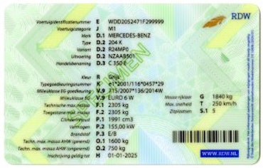 Kentekencard