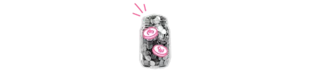 Geld over pot met geld
