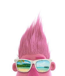 Puppet InShared with sunglasses