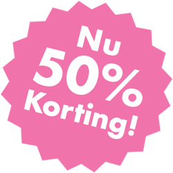 50% korting badge nieuwe doorlopende reisverzekering