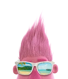 Puppet InShared with sunglasses