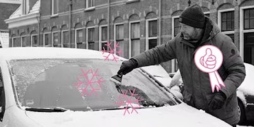 Autoruit krabben als een professional