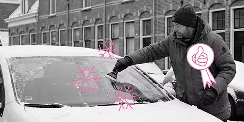 Autoruit krabben als een professional