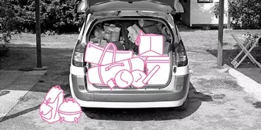 Slim de kofferbak inpakken voor de terugreis