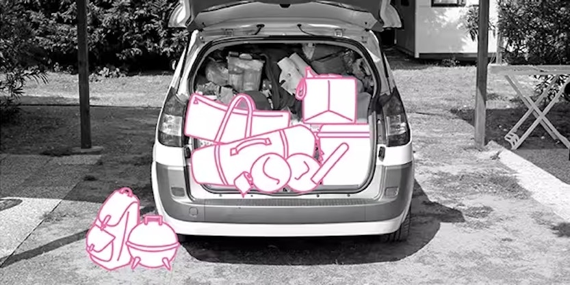 Slim de kofferbak inpakken voor de terugreis