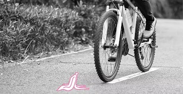 Voorkom uitglijden op de fiets